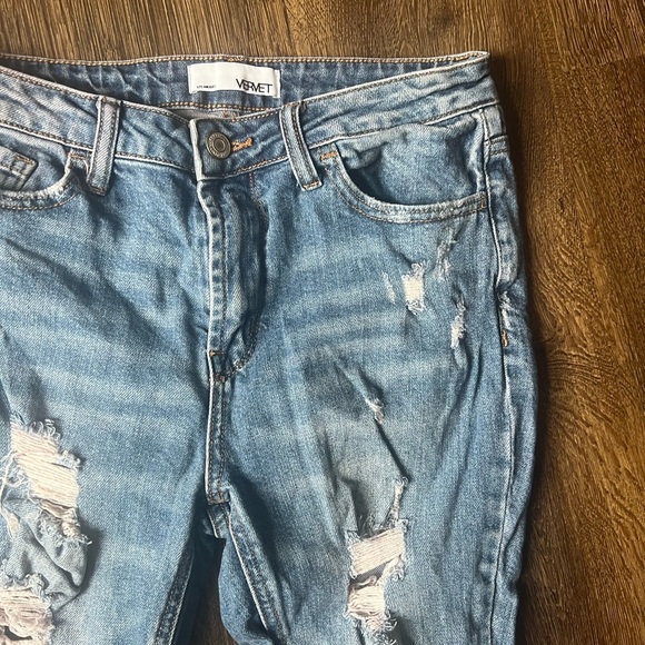 Distressed Blue Women's Jeans - Picture 4 of 6